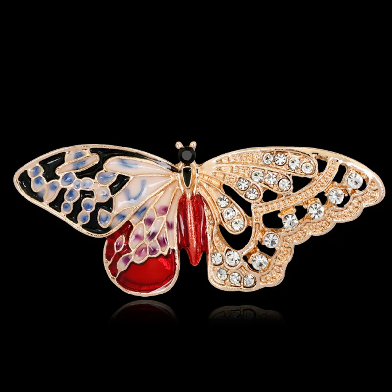 

Donia jewelry Women's Kids Christmas Butterfly Brooch Jewelry Brand Water Drill Bit Crystal Headwear Nice Enamel Broches Pins