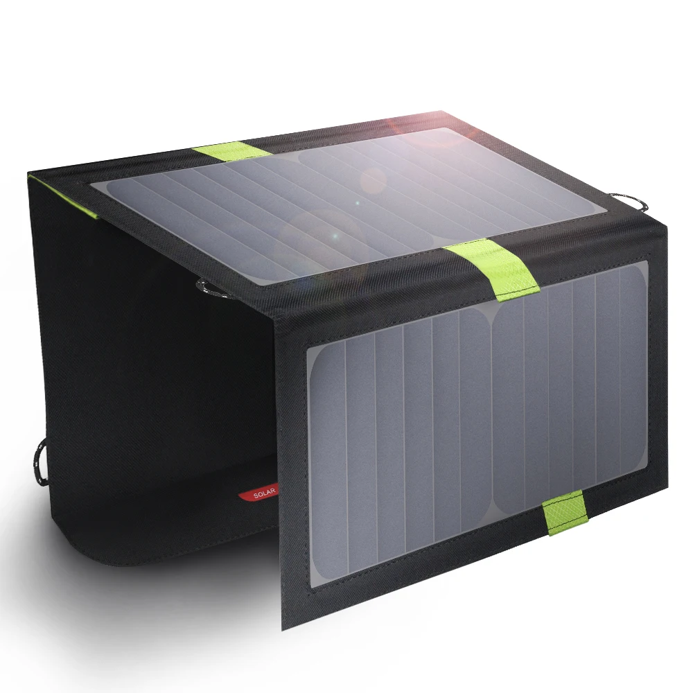 black Солнечный Мощность power Bank 5V 2.4A(макс.) Быстрая зарядка Солнечная Внешняя батарея зарядное устройство для iPhone 6 7 8 X Xr Xs max huawei samsung LG - Цвет: black
