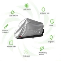 motorcycle rain cover bike scooter protector dust resist and waterproof silver