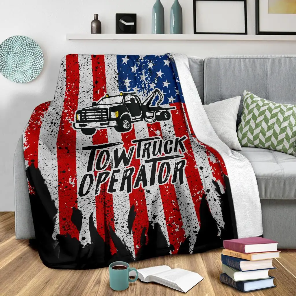 

Proud Tow Truck Operator Blanket 3D printed Sherpa Blanket on Bed Home Textiles Dreamlike HOME ACCESSORIES STYLE-4