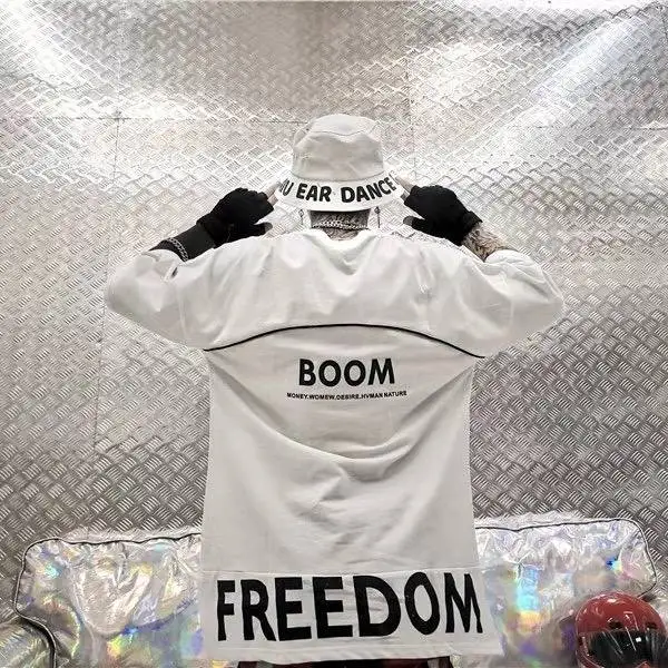 

Harajuku Hip Hop Men Reflective Dance T Shirt Males Casual T Shirt Skateboard Tshirt Streetwear Cotton Tees T-shirts For Boys