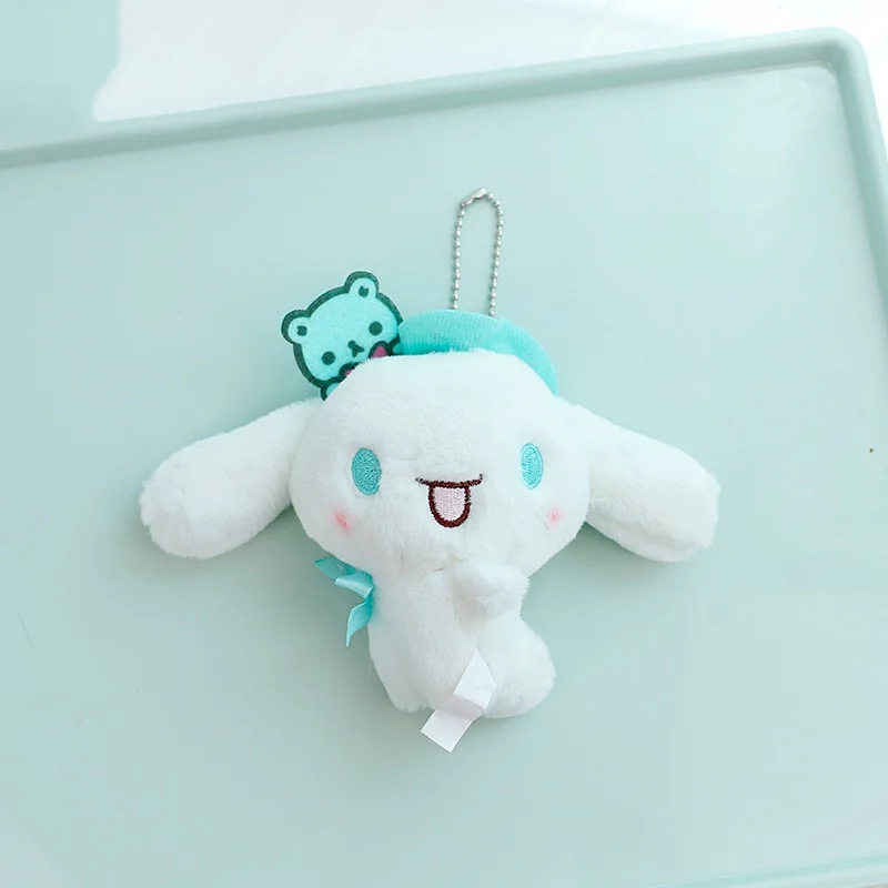 

12cm New Cute Cinnamoroll Pendant Plush Toy Ins Style Big Ears Dog Soft Peluches Cartoon Keyring Dolls Plush Keychain Toy