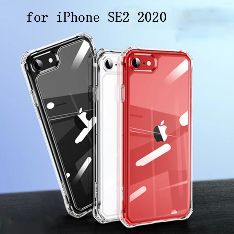 

Прозрачный жесткий чехол для iPhone SE2 Ультратонкий чехол для телефона с мягкой силиконовой рамкой бампер для iPhone SE 2020 Funda capa