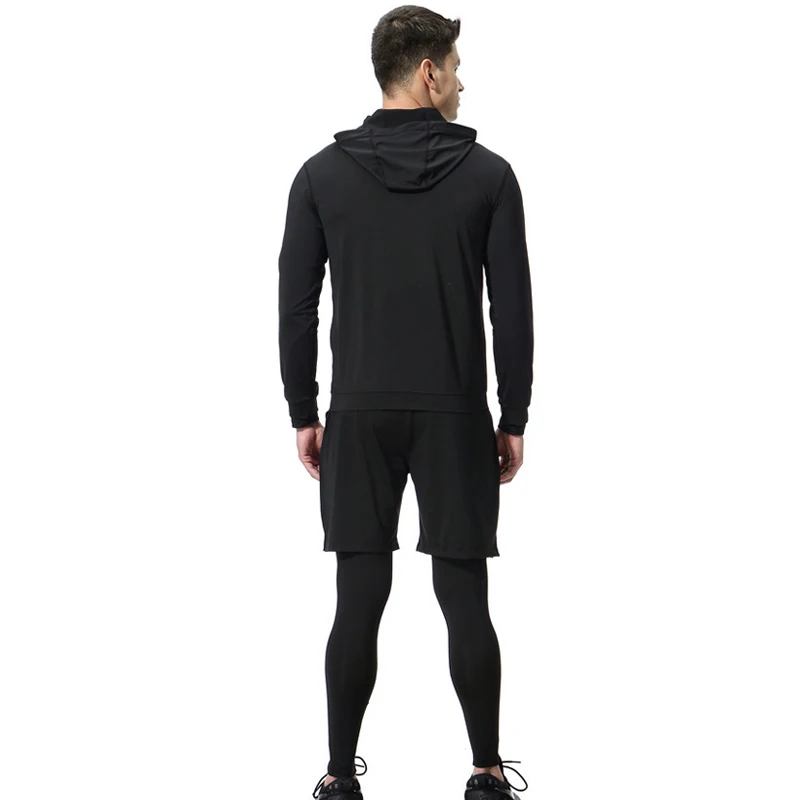 Быстросохнущий Спортивный костюм 4 шт. спортивные костюмы Мужская