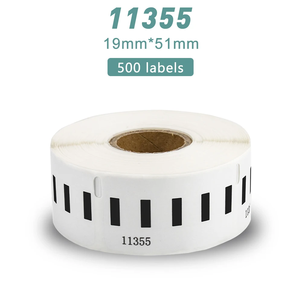 

Термобумага 11355, Совместимость с Dymo, этикетка бумажный стикер, клейкая бумага 19 х 51 мм, рулон клейкой бумаги для Dymo Labelwriter 450, 450 DUO, LW450, Turbo