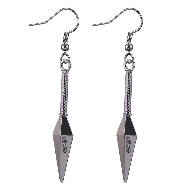 Серьги-подвески в стиле аниме Ninja для косплея Orochimaru с логотипом Konoha Kunai Shuriken