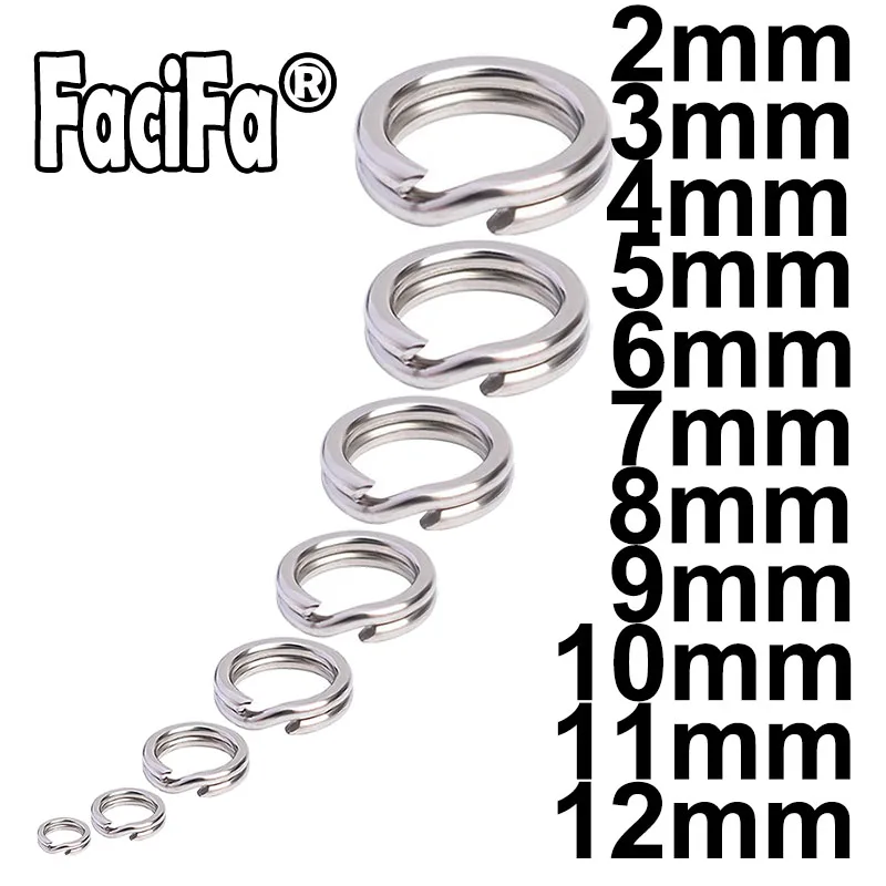 100 шт. или 50 сдвоенное кольцо из нержавеющей стали диаметром 4 12 мм|Рыболовные