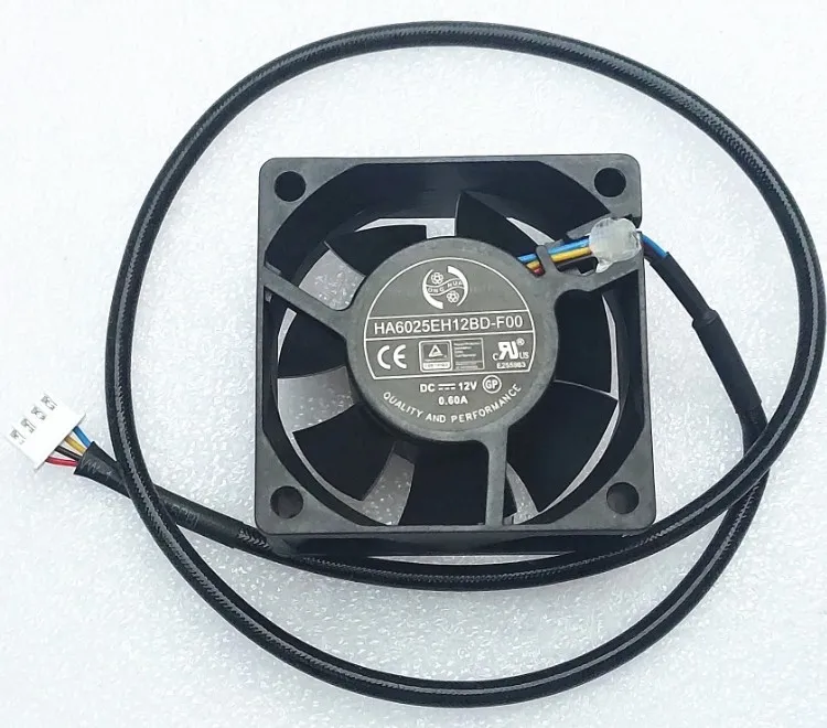 

60mm 6cm PWM CPU Cooling Fan 4P,HA6025EH12BD 60X60X25mm Dual Ball Bearing 12V 0.60A High Speed CFM Air Flow Cooler