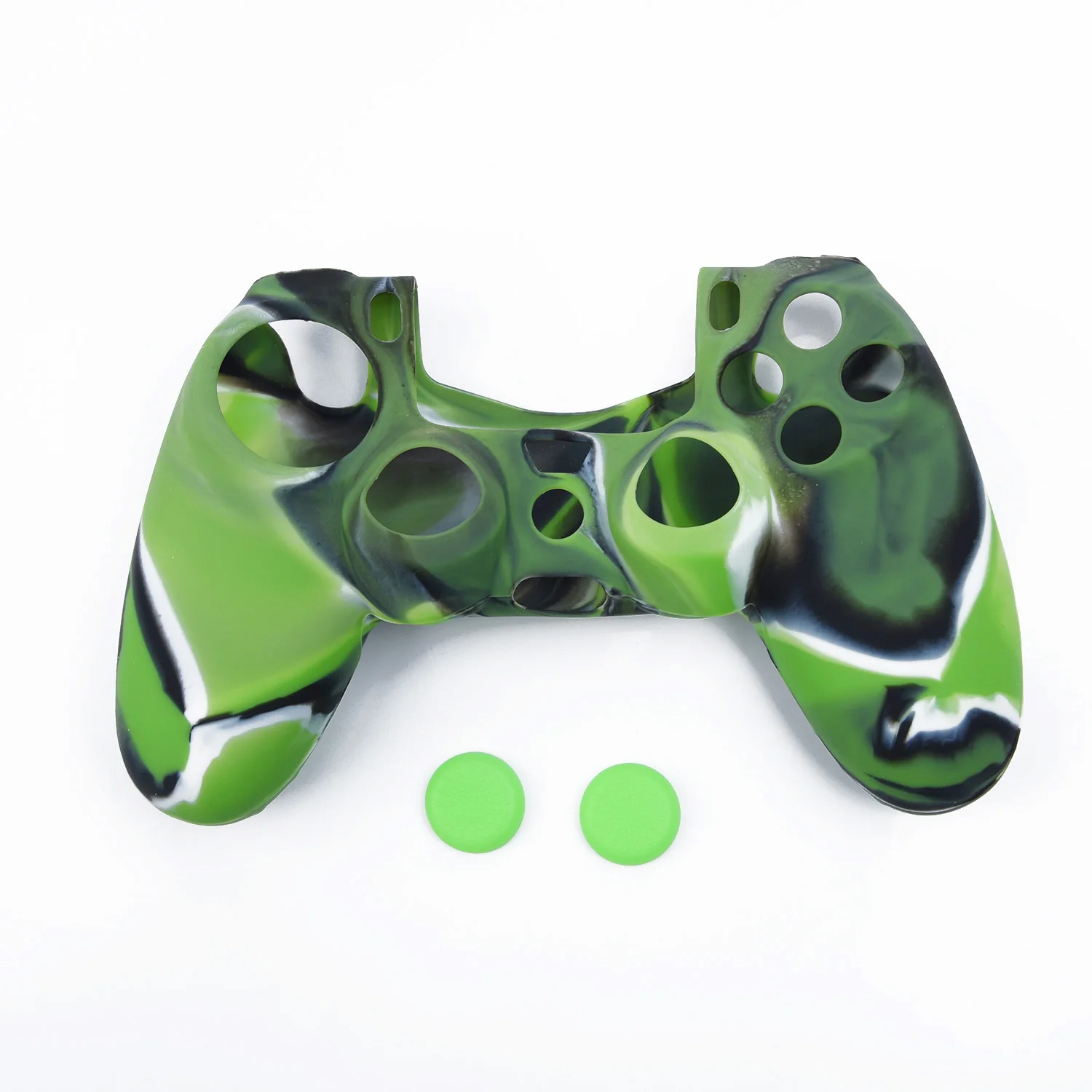 Камуфляжный силиконовый чехол-накладка + 2 джойстика для PlayStation 4 контроллер
