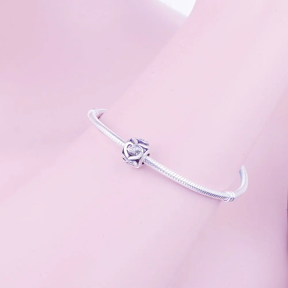 

Berloque Fashion 925 Sterling Silver Stunning New Design Heart Charm Fit Original Charms Bracelet DIY Beads Jewelry for Women