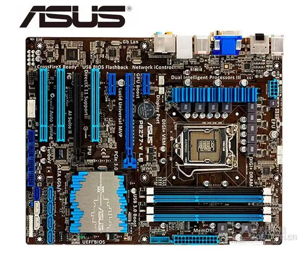 Asus P8Z77-V LE б/у рабочего стола материнской платы LGA 1155 DDR3 32 Гб USB3.0 для туристических ящиков 22/32nm Процессор Z77 Материнская плата ПК по выгодной цене