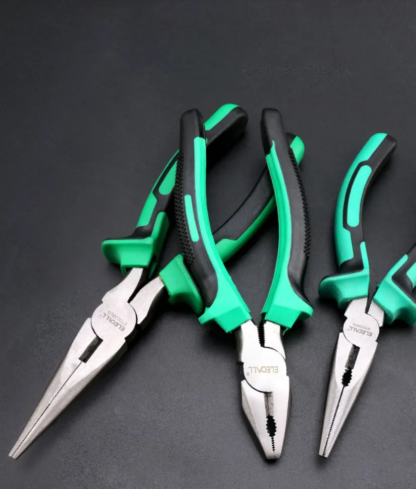 ELECALL Mini Electrician Cable Wire Cutting Plier 6&quot 8&quot Diagonal Long Nose plier Cutter Nippers Stripping Crimpping | Инструменты