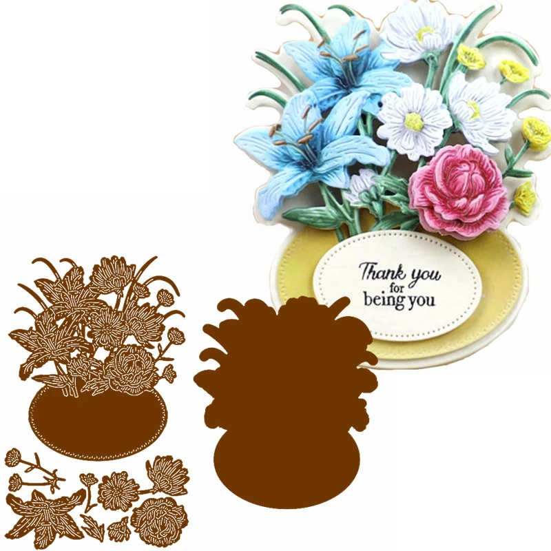 

Bunch Of Flowers Metal Cutting Dies Flowers Die Cuts For Scrapbook Card Making DIY Decoration New 2019 Embossed Crafts Cards