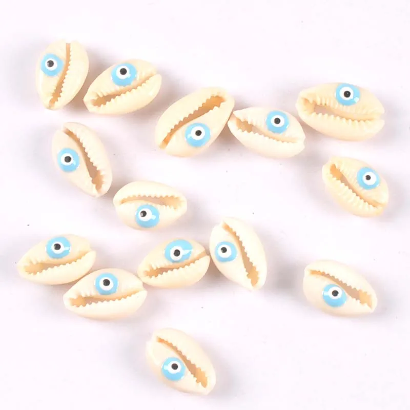 10 шт. бежевые ракушки с глазами ручной работы естественные для изготовления