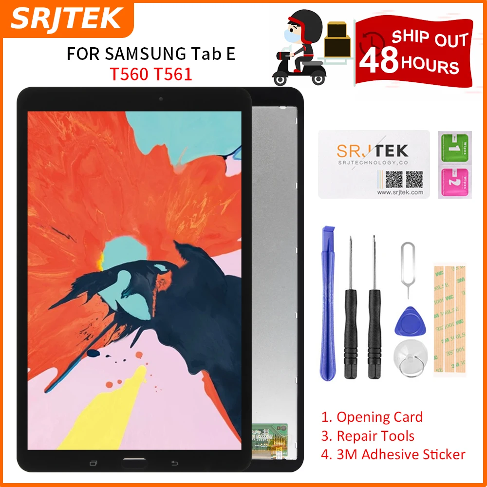 Srjtek 9 6 &quotдля Samsung Galaxy Tab E ЖК дисплей сенсорный экран дигитайзер матрица