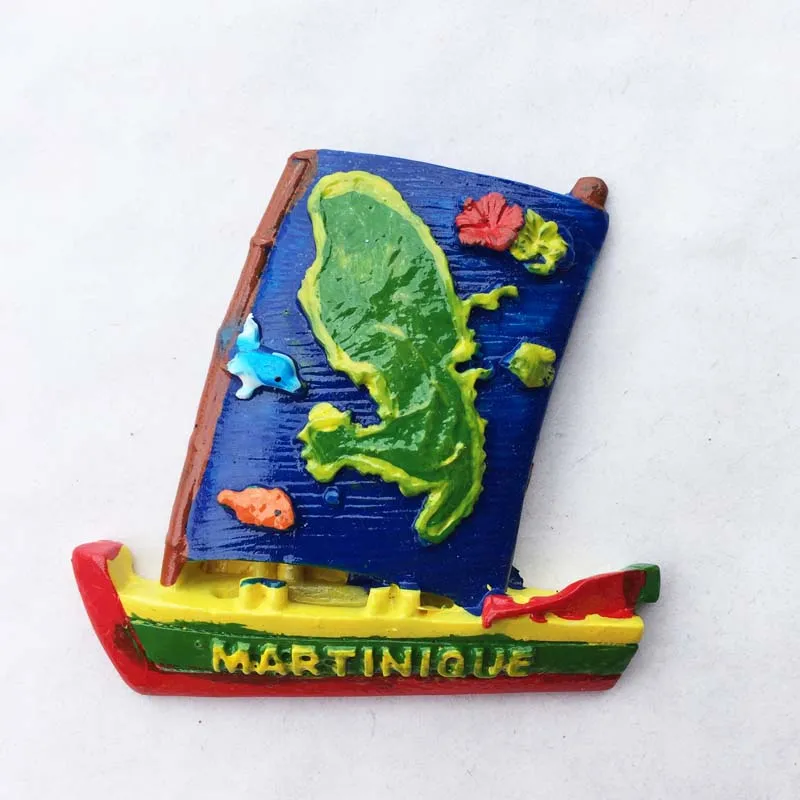 Lychee 3D парусник магниты на холодильник Мартиника магнитная наклейка украшение