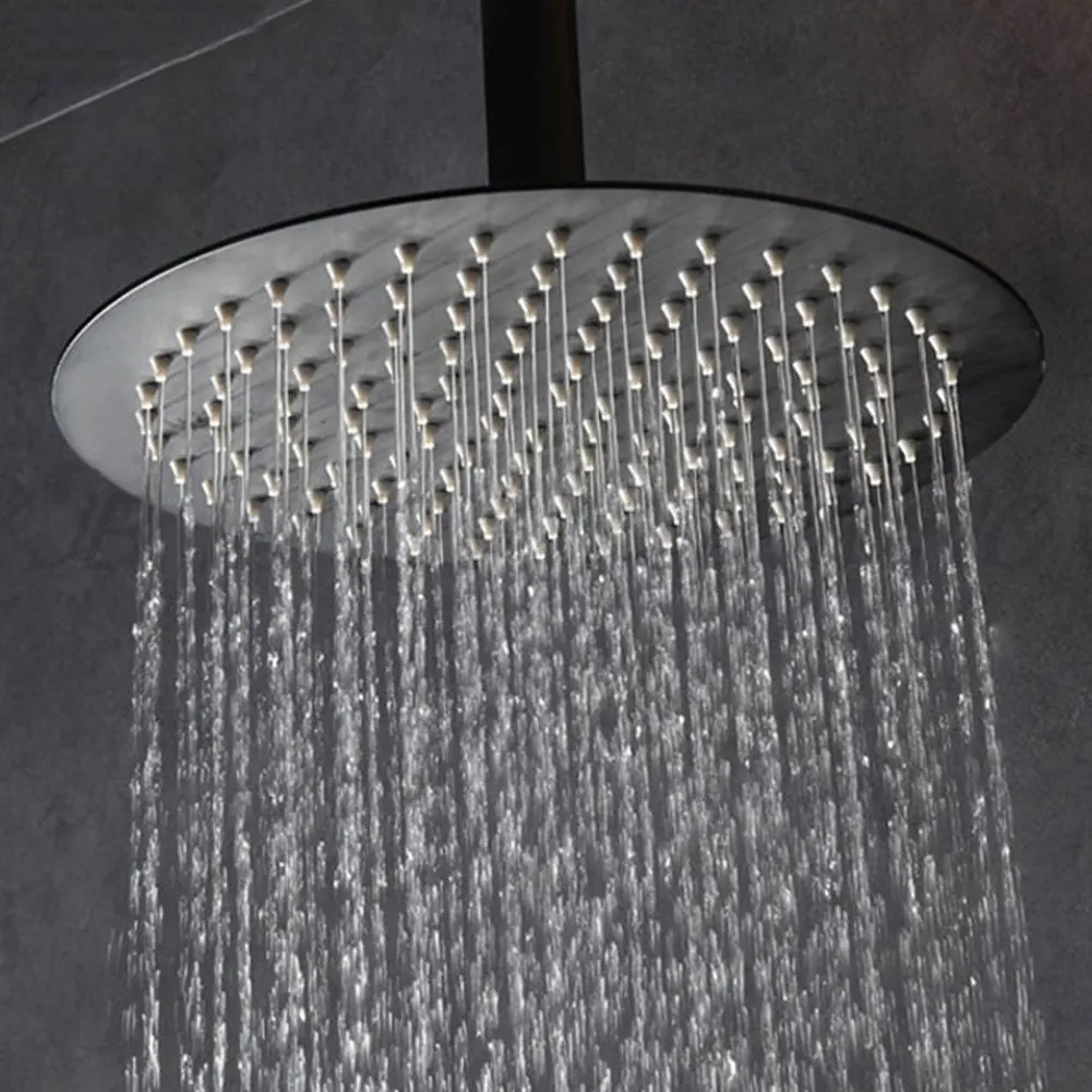 

Насадка для душа «Водопад», ультратонкая насадка для тропического душа, 8 дюймов, круглая регулируемая, из нержавеющей стали, круглая насадк...