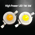 1000 шт., мощный светодиодный Диод 1 Вт, 3 Вт, 3000 К, 4000 к, 6000 К, светодиодный чип Smd, теплый белый свет для прожектора, светильник, лампочка