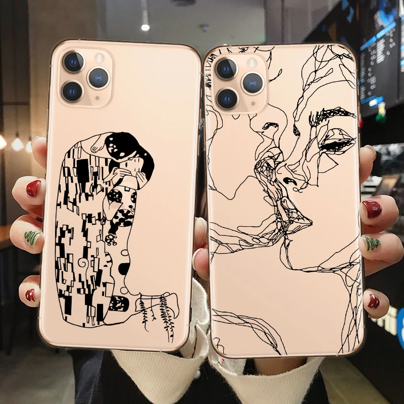 Мягкий чехол для iPhone11 Pro Max X XR Xs 6 6s 7 8 Plus милый абстрактный девочек | Мобильные