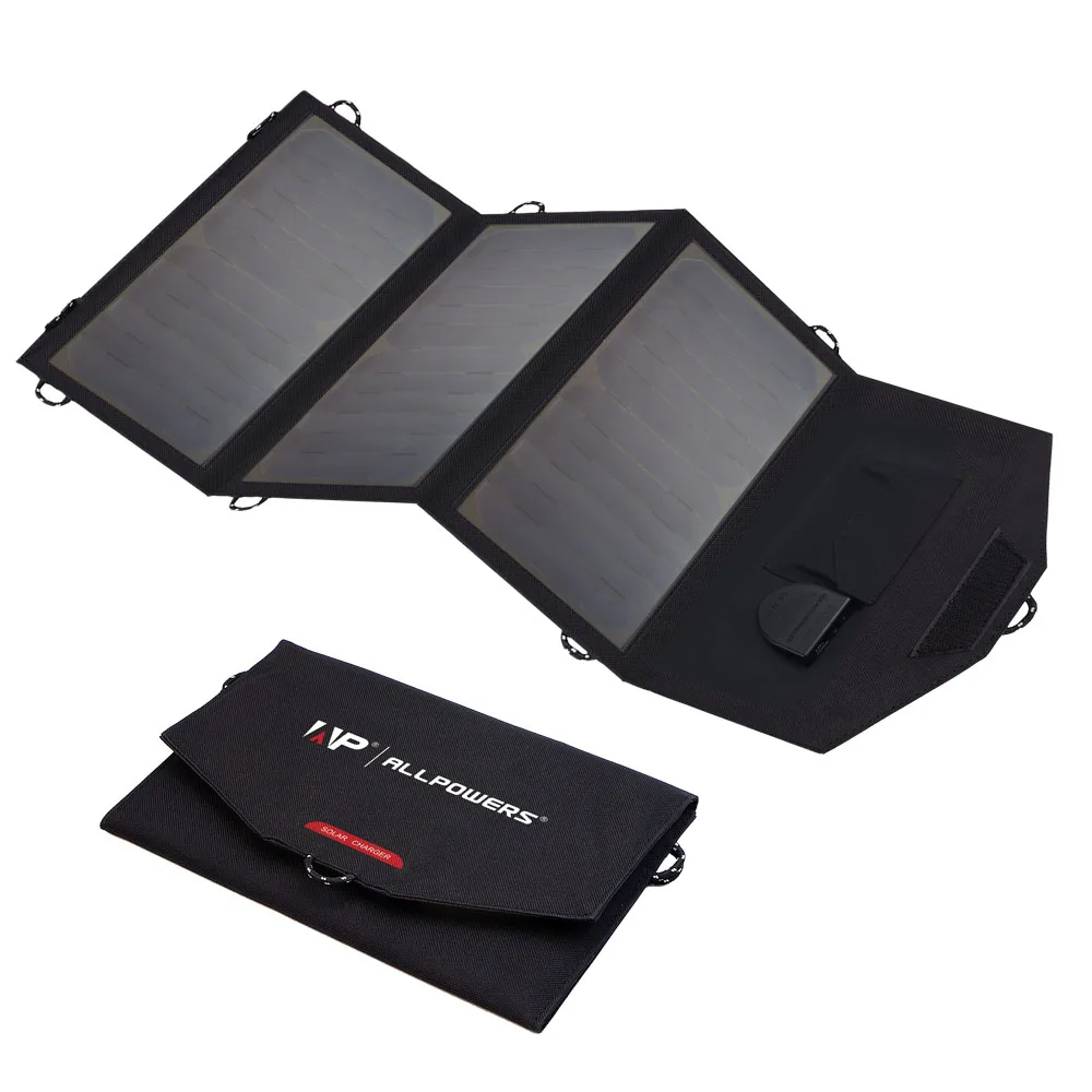 

ALLPOWERS Waterproof Foldable Solar Panel 18V 21W Portable Solar Charger With 18V DC Output Fit for Mobile Phone Outdoor Camping