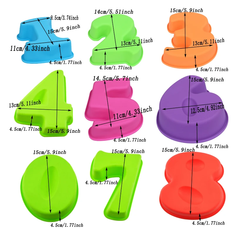 1 шт. силиконовый номер 0-9 форма пищевого качества для торта из шифона Желе Десерт