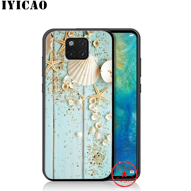 IYICAO летом пляж ракушки мягкий чехол для huawei P30 P20 P10 P9 P8 2017 2016 2015 P Smart Z Plus 2019 mate 20 10 Lite