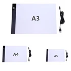 Размер A3 A4A5, трехуровневая светодиодная подсветка с регулируемой яркостью, защита глаз планшета, легче для алмазной живописи, инструменты для вышивки, аксессуары