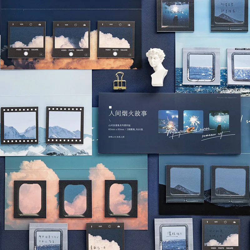 

60 Pcs/Lot Cute Scrapbooking Stationery Sticker Note Kawaii Memo Pad Sticky Notes To Do List Note Pad Office School Supplies 015