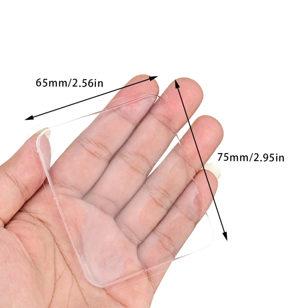 

Car Gel Pad Transparent Small Square Nano Hand Stickers Perfume Seat Car Decoration Fixed Pu Mat 65*75Mm