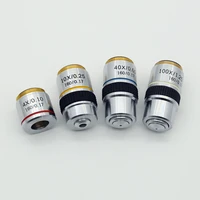 4x 10x 40x 100x high quality microscope objective lens achromatic objective laboratory biological microscope parts