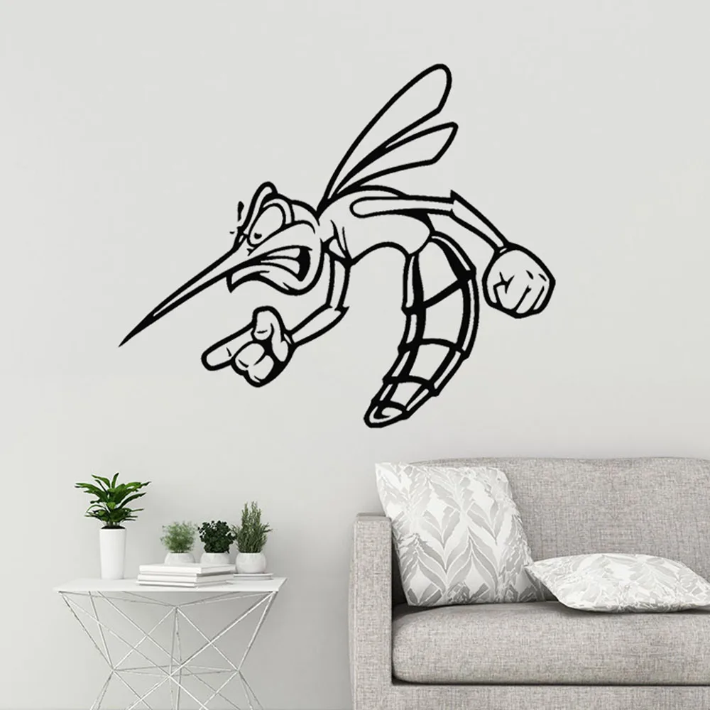 Виниловая наклейка на стену забавные москитные Насекомые Животные зловещие