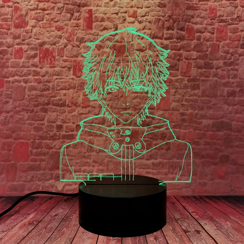 

Flash Tokyo Ghoul Figure Led Desk Nightlight 3D Visual Illusion Lamp Anime Manga Model Toys for BOYS