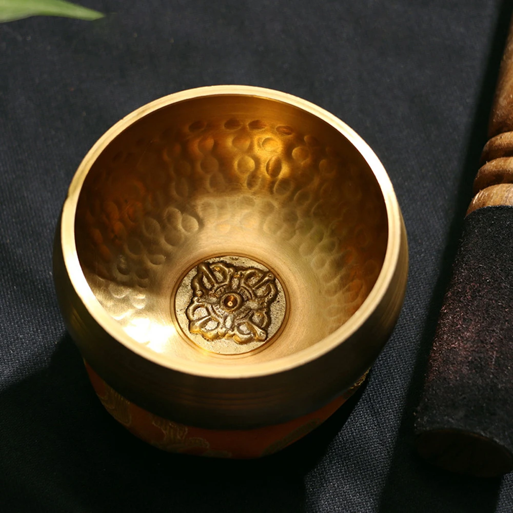 

Handmade Buddha Tibet Struck Bowl Ritual Music Therapy Copper Chime Tibetan Singing Bowls