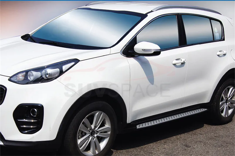 Новый алюминиевый стиль подходит для KIA Sportage 2016 2017 2018 боковая ступенька Nerf