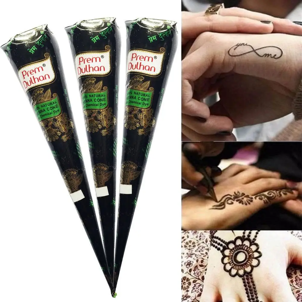

Brown Indian Henna Tattoo Paste Cone Body Paint Temporary Mehndi Henna Tattoo Body Art Sticker Mehndi Body Paint