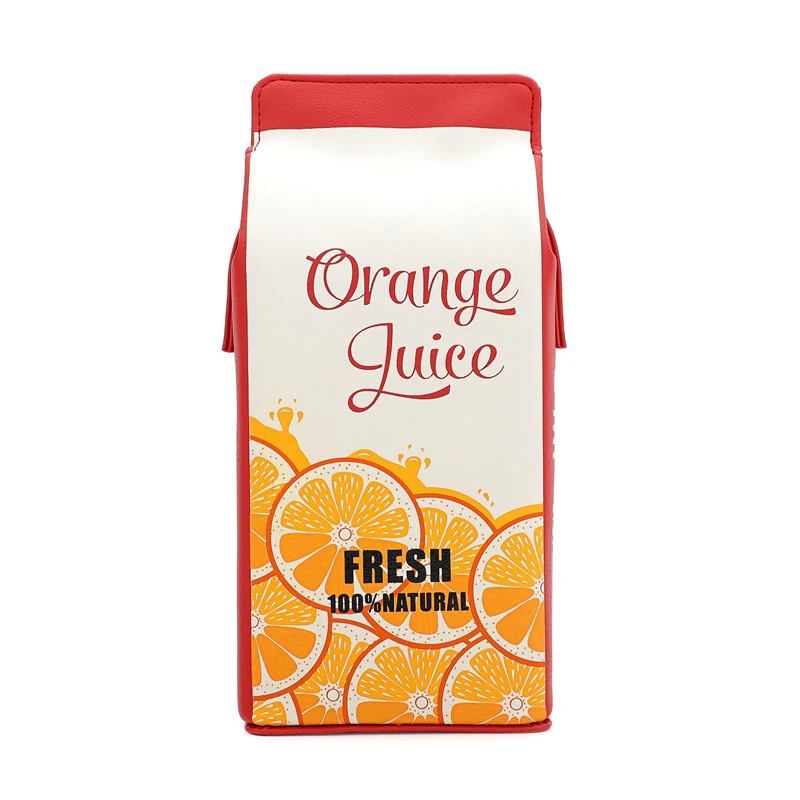 Women Milk Box Cartoon Shoulder Bag Girls Crossbody Bags Phone Bag BHD2