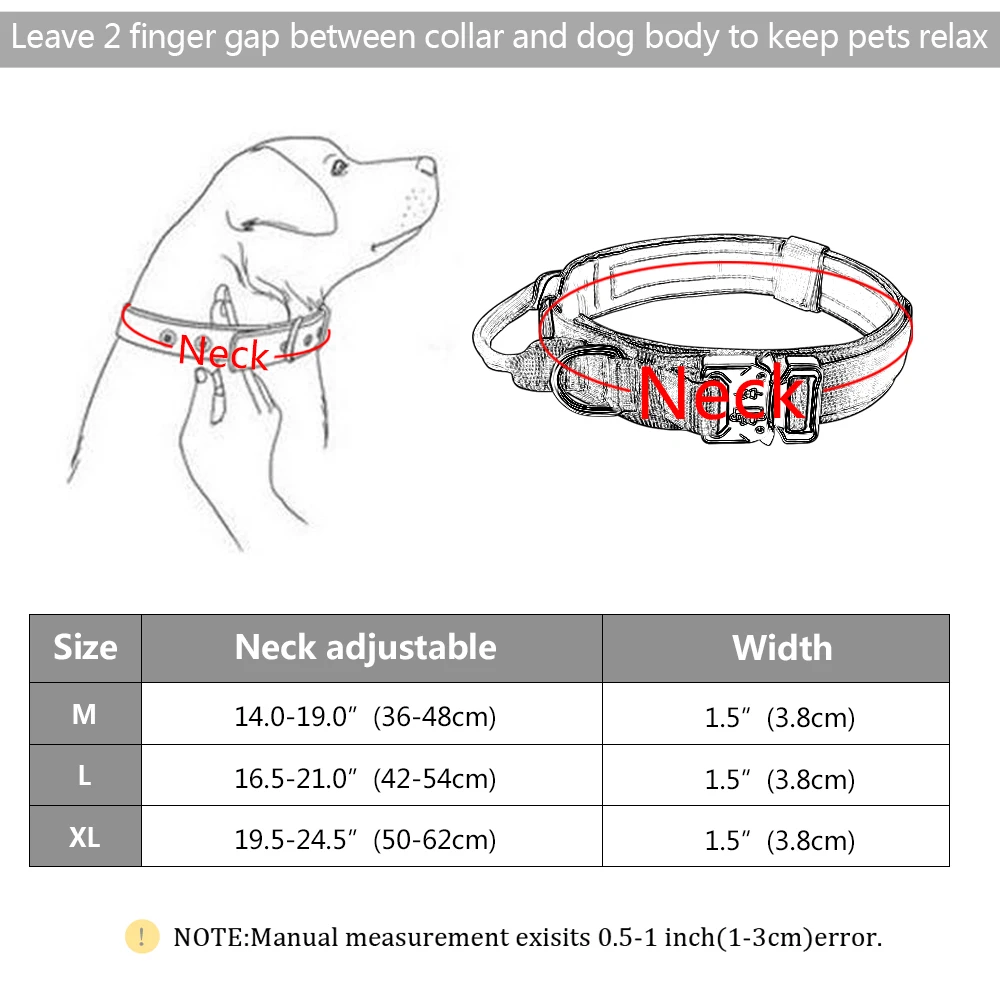 

Collar Pull Resistant Nylon Tactical Dog Collar Outdoor Pet Middle And Large Pet Collar Wear Resistant Dog Collar
