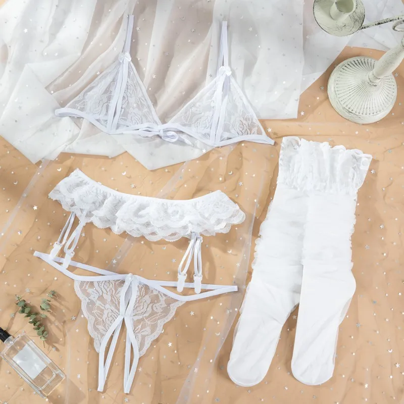 Комплект женского нижнего белья из 5 предметов Привлекательный комплект с