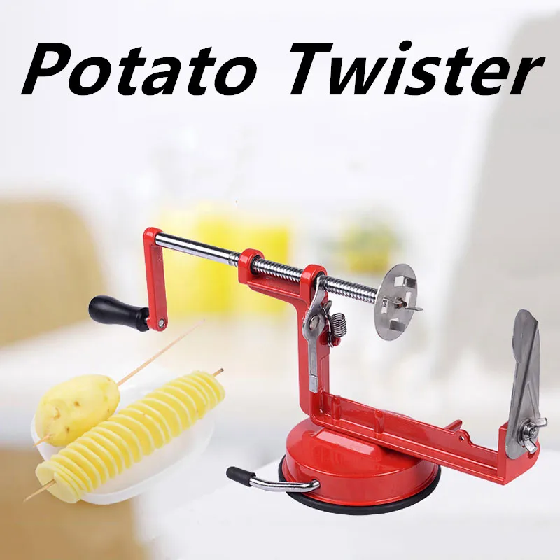 

Vegetable Spiraliz Stainless Steel Twisted Potato Apple Slicer Spiral French Fry Cutter Cooking Tools
