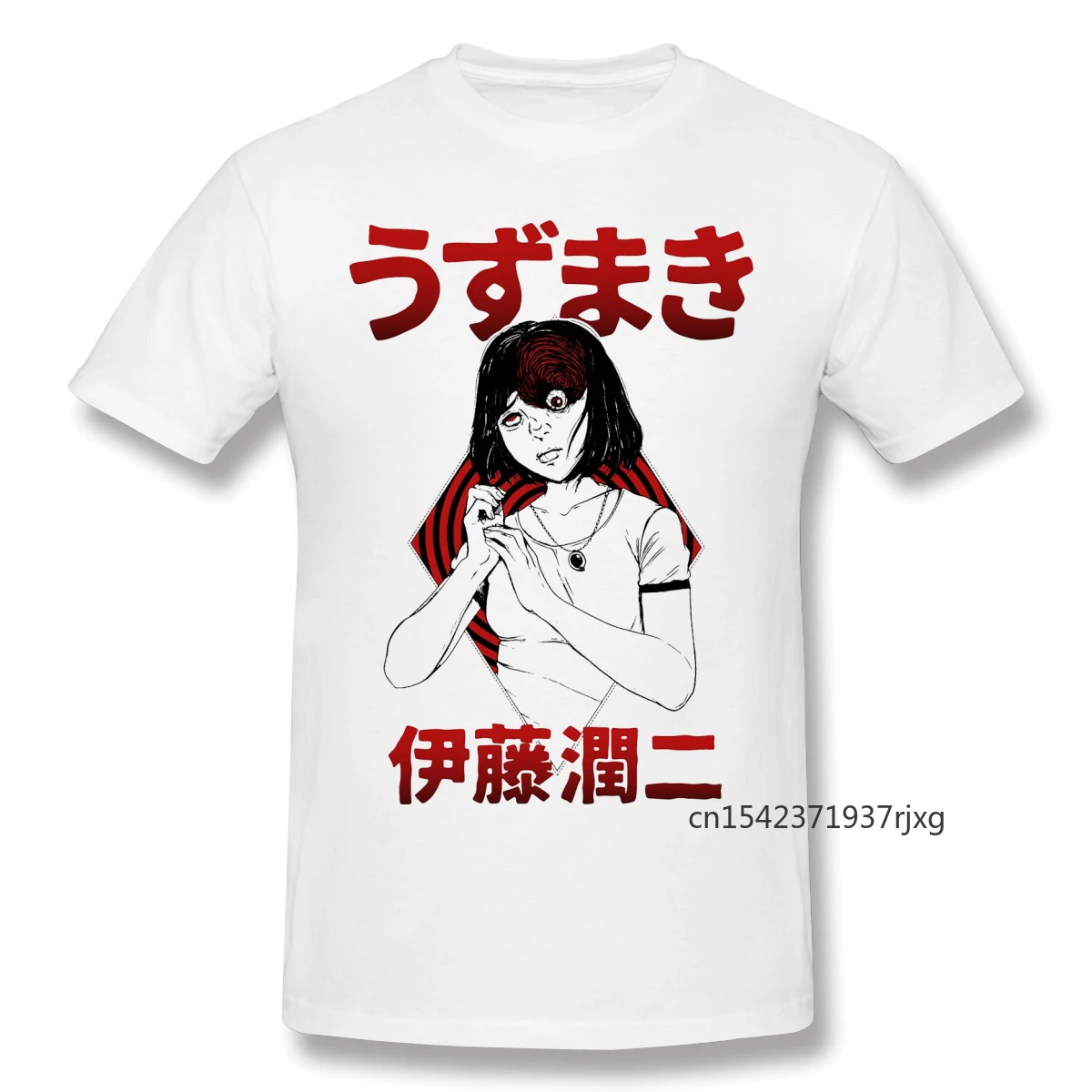 

Uzumaki T Shirt Red T-Shirt GAROU Uzumaki Fashion Short Sleeve Graphic T Shirts Four Seasons Casual