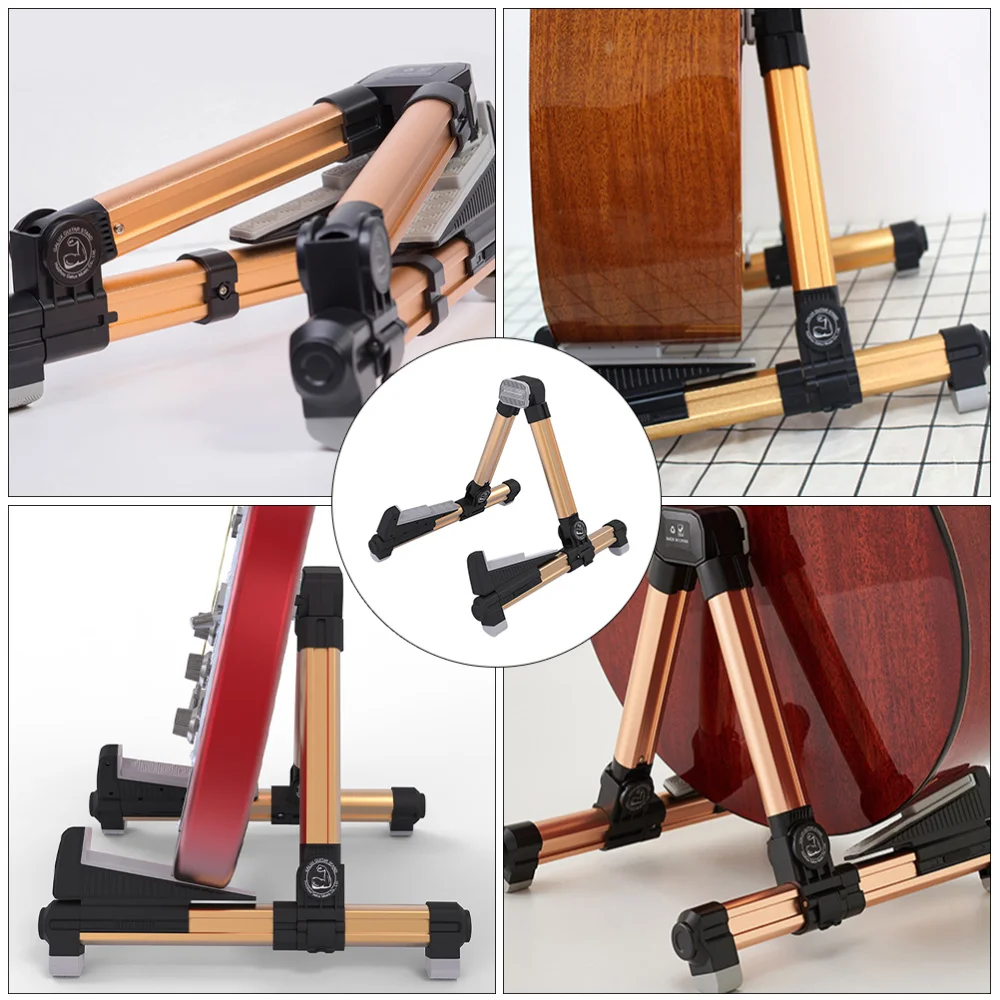 

Folding Guitar Stand Aluminium Alloy Nonslip Ukulele Rack Guitar Storage Rack