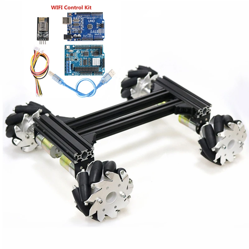 Умное автомобильное шасси/металлическая рамка Шасси Mecanum Wheel 100 мм с двигателем 12