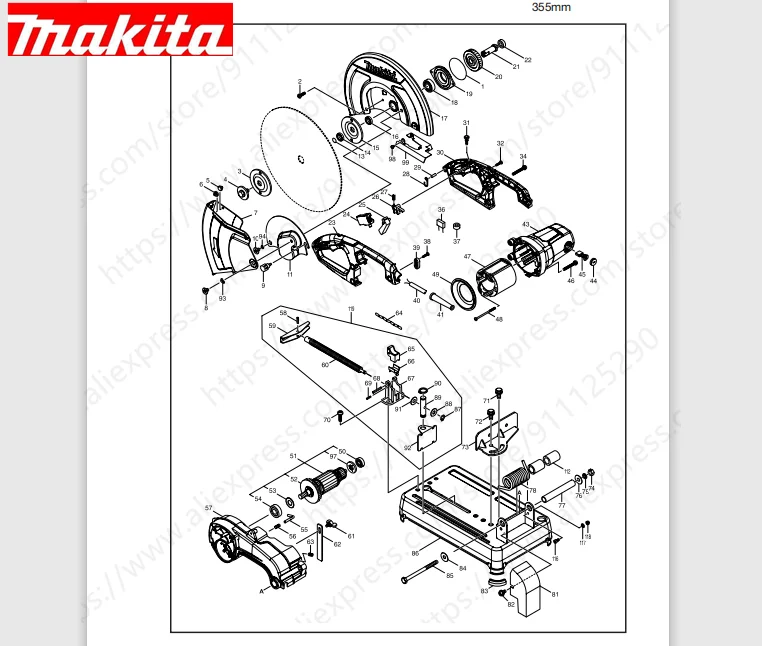 

Maktia for LW1401 Rotor switch stator handle housing bearing Spindle gear (Consult customer service)