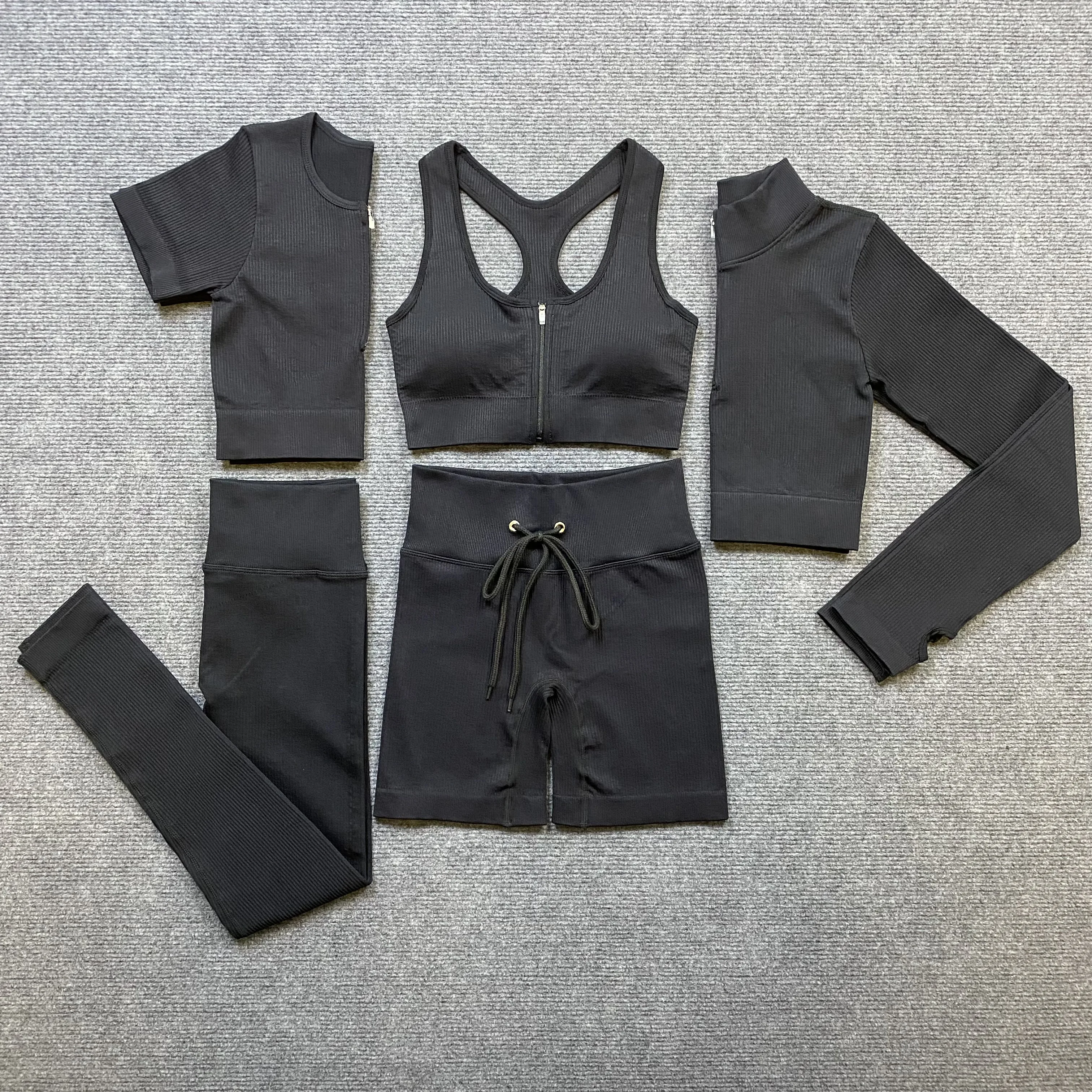 Бесшовный комплект для йоги одежда спортзала тренировок женский спортивный