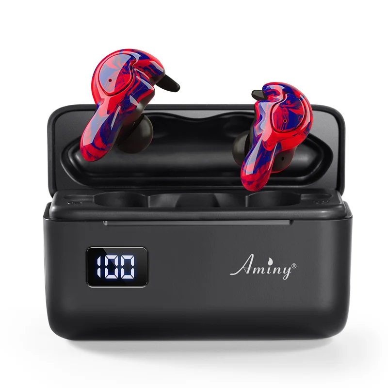Aminy, новинка, уф стерилизация, Bluetooth 5,0, наушники, IPX6, водонепроницаемые, беспроводные наушники, Hi-Fi, стерео, беспроводные наушники для телефона - Цвет: Фиолетовый