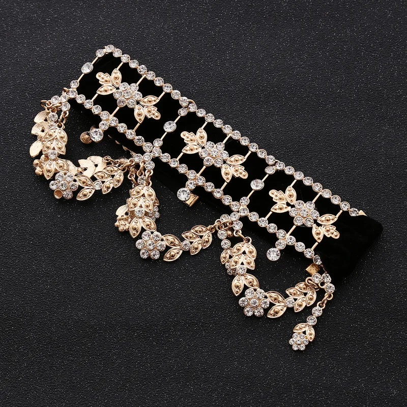 New Fashion Maxi Choker Necklace for Women Crystal Pendant Collar Rhinestone Wedding Bridal Jewelry Colliers Colar Bijous Femme | Украшения