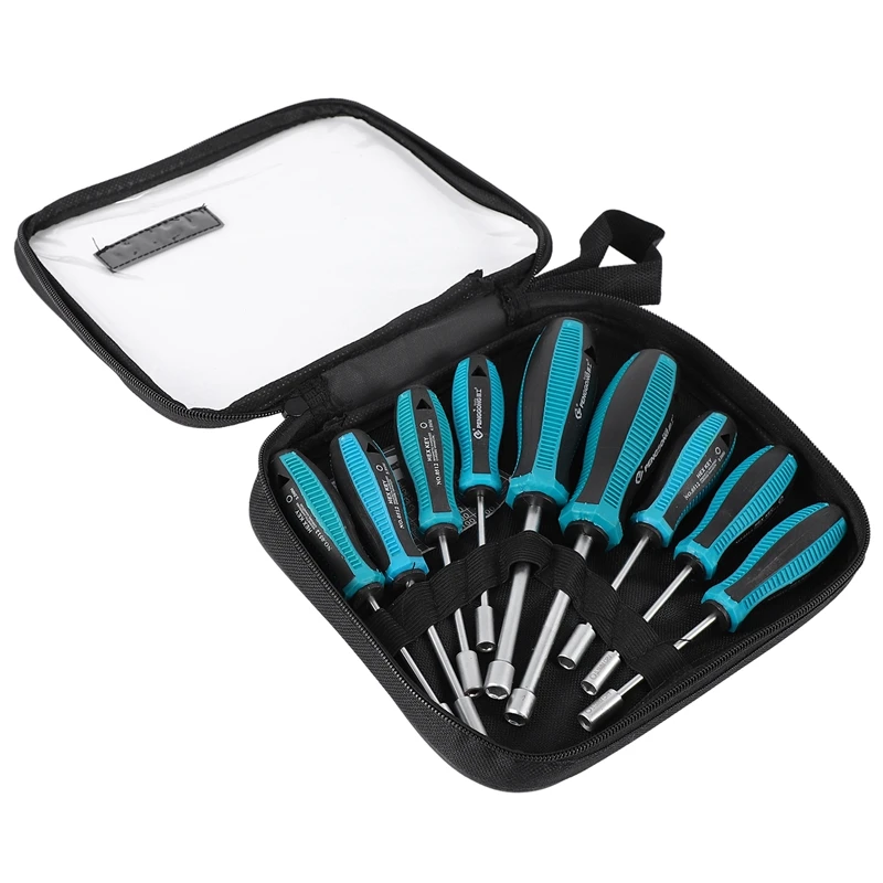 

Penggong 9Pc Metal Socket Wrench Wrench Screwdriver Hex Nut Key Screwdriver Manual Tool m-8Mm Chrome Vanadium Steel Hardness