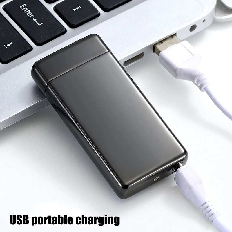 Электронная зарядка через Usb двойная дуговая плазменная Зажигалка электронный