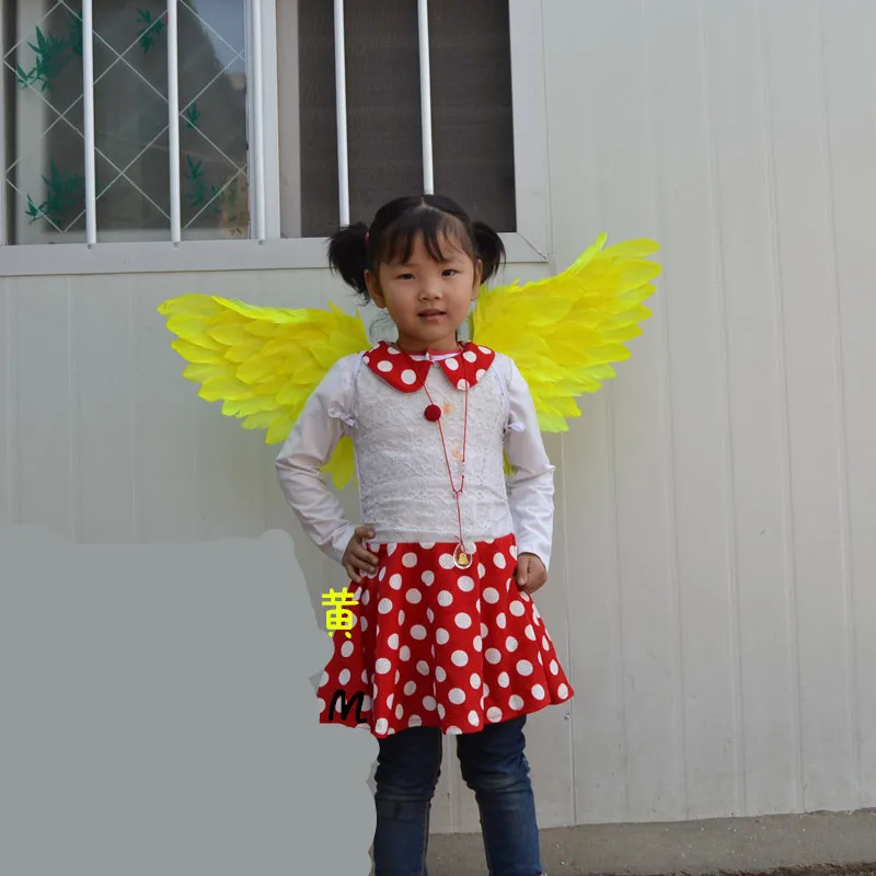 Костюм для косплея Крылья ангела взрослых и детей Радужное перо реквизит