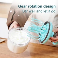 new cream beater manual household small semi automatic egg white milk foam cake egg hand cranked whisk kitchen accessories